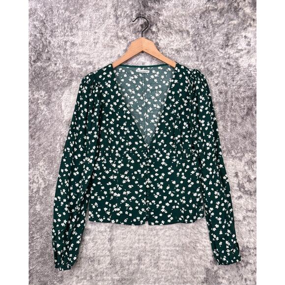 Reformation Tops - Reformation Green Floral Blouse
